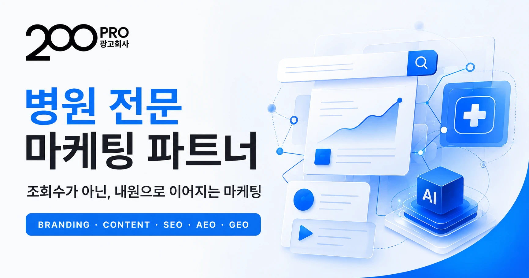 200PRO광고회사 | 병원 전문 마케팅 대행사 — 팩트 기반 메디컬 마케팅